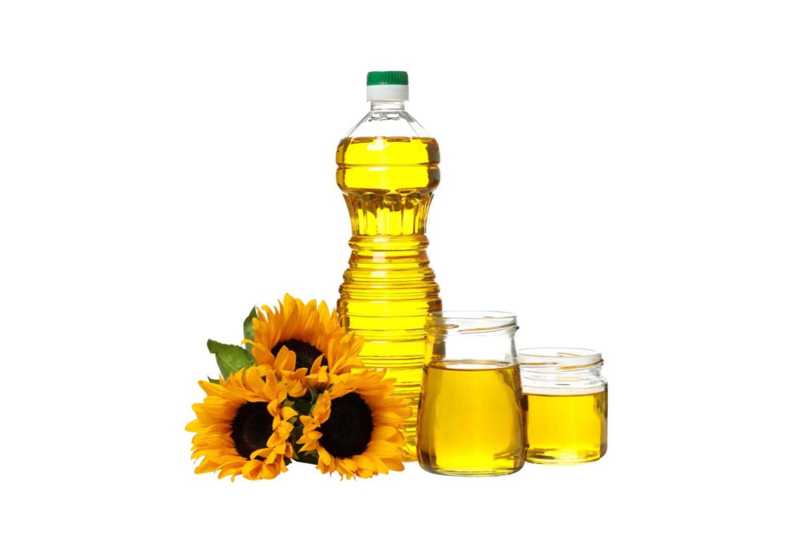 DailyFit Sunflower Oil bottle on yellow background